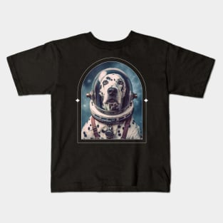 retro astronaut dog Kids T-Shirt